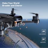 Ruko U11S Drones with Camera for Adults 4k, Built-in Remote ID, 120° FOV, GPS Auto Return, 40 Min Flight, 5G Live Transmission, Foldable Mini FPV Quadcopter for Beginners with Follow Me, Circle Fly, Waypoint