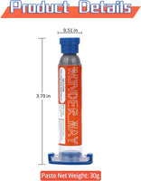 Sn63/Pb37 T5 Tin Lead Solder Paste No Clean, 183℃ Melting Point (30g)