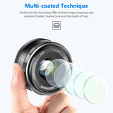 Neewer 35mm F1.7 Large Aperture APS-C Manual Focus Prime Fixed Lens, Compatible with Sony E-Mount APS-C Mirrorless Cameras Sony A7III A9 NEX 3 3N 5 NEX 5T NEX 5R NEX 6 7 A5000 A3000 A6100, etc