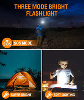 Solar Power Bank 38800mAh, Solar Charger with Suction Cup Mount Three Modes Flashlight-Steady/SOS/Strobe IPX7 Waterproof/Dustproof/Shockproof External Battery Pack 3 USB Charging Ports(Orange)