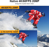 2023 Upgrade】 4K60FPS WiFi Action Camera, XTU MAX PRO 20MP Waterproof Camera with Dual Touch Screen Display, Ambarella H22, SuperSmooth3.0, 4K60 Frame Anti-Shake and SuperView