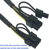 COMeap 8 Pin Male to Dual 8 Pin(6+2) Male PCIe Power Adapter Cable for Dell T3600 T3610 T5600 T5610 T5610 T7600 T7610 5810 T5810 T7810 13-inch(34cm)