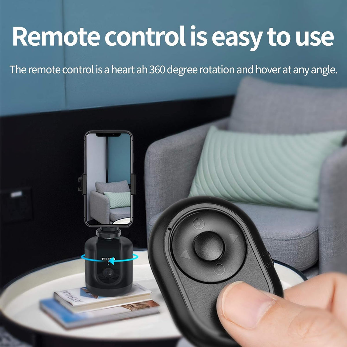360 Tracker Retainer Auto Tracking Holder Mount, TELESIN 360 Smart Face Following Moving Mo ...