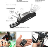 DAWAY Bike Repair Tool Kits - Bicycle Repair Bag & 120 PSI Bike Pump or Saddle Bag Set, with 16 in 1 Bicycle Multitool, Bike Tire Levers Wrench, Portable Patches Fixes - Practical Cycling Accessories