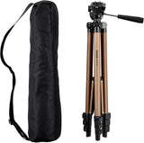 50-inch Lightweight Camera Mount Tripod Stand With Bag, Black/Brown