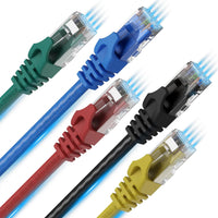 CAT6 Ethernet Cable (6 Feet) LAN, UTP (1.8 m) CAT 6 RJ45, Network, Patch, Internet Cable - 6 Pack (6 ft)