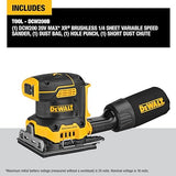 DEWALT 20V MAX* XR Palm Sander, Sheet, Variable Speed, 1/4-Inch, Tool Only (DCW200B)