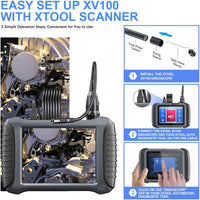 XTOOL Digital Inspection Camera XV100, 2MP&1080P HD Automotive/Industrial Endoscope Waterproof Scope, 8 Adjustable LEDs, Work with D7S/D7W, D8/D8BT, D8S/D8W, X100 Pads/PAD 3, D9/D9 PRO, D9S/D9S PRO