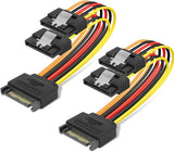 BENFEI 15 Pin SATA Power Y-Splitter Cable 8 Inches - 2 Pack