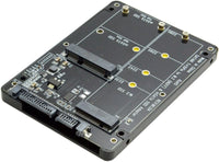 CableCC 2 in 1 Combo M.2 NGFF B-key & mSATA SSD to SATA 3.0 Adapter Converter Case Enclosure