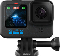 GoPro Hero12 Black E-Commerce Package - Waterproof Action Camera with 5.3K60 Ultra HD Video, 27MP Photos, HDR, 1/1.9" Image Sensor, Live Streaming, Webcam, Stabilization