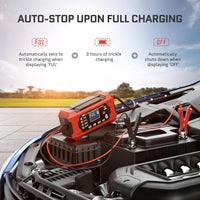 SUHU 24/7 Storage Battery Maintainer, 12V 6A Car Battery Charger Trickle Charger Auto Stop for Lead Acid Battery Charging and Maintenance