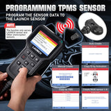 Re-New LAUNCH CRT5011E TPMS Relearn Tool,OBDII Code Reader,Activate/Relearn All Brand Sensors, Read&Program LTR-01 Sersors (315/433MHz),Reset TPMS,Free Upgrade