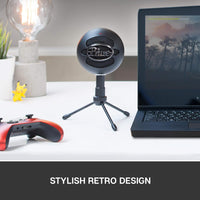 Logitech for Creators Blue Snowball iCE USB Microphone for Gaming, Streaming, Podcasting, Twitch, YouTube, Discord, Recording for PC and Mac, Plug & Play - White