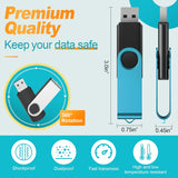 Flash Drive 64GB Pack of 10 Thumb Drives Bulk Kepmem 64 Giga USB Drives Value Metal USB 2.0 Memory Sticks Swivel Pen Drive 64 GB Portable Jump Drive Colorful Multipack Zip Drives for Data Storage