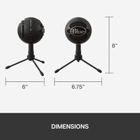 Logitech for Creators Blue Snowball iCE USB Microphone for Gaming, Streaming, Podcasting, Twitch, YouTube, Discord, Recording for PC and Mac, Plug & Play - White