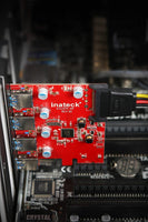 Inateck PCI-e to USB 3.0 (4 Ports) PCI Express Card and 15-Pin Power Connector, Red