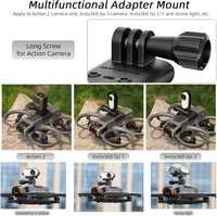 Mount Adapter Bracket Compatible with DJI Avata 2 Compatible with DJI Action 2/ Insta360 GO 3/GO 2/GO Camera Connect, Expansion Bracket Sports Camera/LED Light Holder