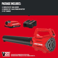 CRAFTSMAN V20 20-volt Max 340-CFM 90-MPH Battery Handheld Leaf Blower (Battery and Charger Included)