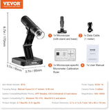 VEVOR Wireless Digital Microscope 50X-1000X 1080P HD WiFi Portable Handheld Mini Coin Microscope with Adjustable Stand USB Microscope Camera Magnifier Compatible with iPhone iPad Android Phone & PC