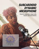 Donner Dynamic Microphone for Podcasting, Recording, XLR Microphone for Streaming & Studio, Vocal Optimization Solution, Low-Cut Function, Mic Kit with Shock Mount, Windscreen