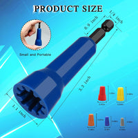 Wire Nut Driver, Spin Twist Wire Connector Socket, Wire Twisting Spinner, Wire Connector Driver with 1/4" Chuck, Enhanced Wiring Efficiency, 2*Wire Twister Tool+100pcs Wire Caps