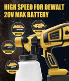 Cordless Paint Sprayer for Dewalt 20V Battery DCB206, HVLP Spray Paint Gun with 4 Nozzles and 1000ml Container for House Painting Interior and Exterior/Wood/Walls/Fence(Not Included Battery)