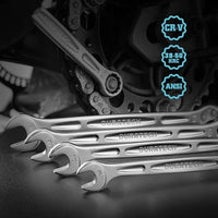 DURATECH 8-Piece Combination Wrenches Set, SAE 5/16" to 3/4",12-Point, with Wrench Organizer