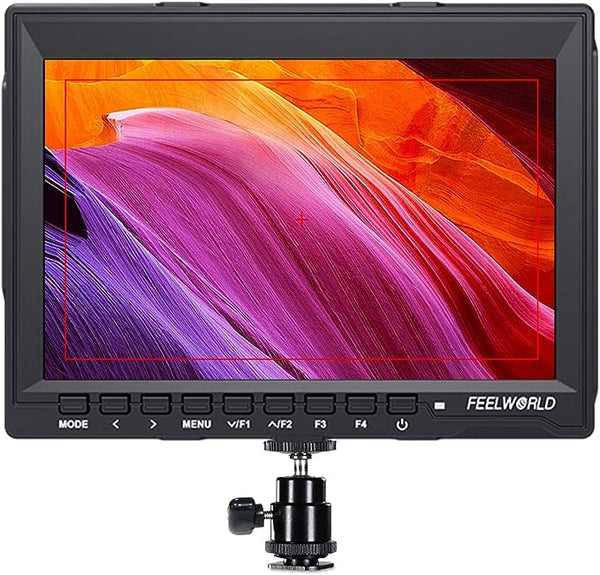 FEELWORLD FW759 7 Inch DSLR Camera Field Monitor HD Video Assist Slim IPS 1280x800 4K HDMI 1080p with Sunshade