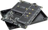 CableCC 2 in 1 Combo M.2 NGFF B-key & mSATA SSD to SATA 3.0 Adapter Converter Case Enclosure
