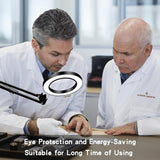 Magnifying Glass with Light and Stand, 10X Magnifying Lamp, 2-in-1 Magnifying Desk Lamp with Clamp, 3 Color Mode, Magnifying Glasses with Light for Close Work (1st Generation Base ＆ Clamp)