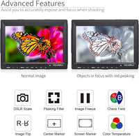 FEELWORLD FW759 7 Inch DSLR Camera Field Monitor HD Video Assist Slim IPS 1280x800 4K HDMI 1080p with Sunshade