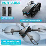 Mini Drone with Camera - 1080P HD Foldable Drone with Stable Hover, Gravity Control, Auto-Follow, Trajectory Flight, 90° Adjustable Lens, One Key Take Off, 2 Batteries, Drones for Adults Kids