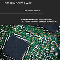 Solder Wire Lead Free Rosin Core Flux 0.8mm Electric Solder Fine Sn99 Ag0.3 Cu0.7 Flow 0.032in 0.11lb for Electronics Soldering Unlead 50g