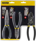 Stanley 3 pc. Drop Forged Steel Pliers Set 6 in. L Black/Yellow