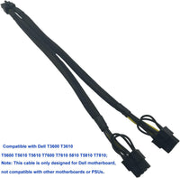 COMeap 8 Pin Male to Dual 8 Pin(6+2) Male PCIe Power Adapter Cable for Dell T3600 T3610 T5600 T5610 T5610 T7600 T7610 5810 T5810 T7810 13-inch(34cm)