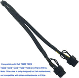 COMeap 8 Pin Male to Dual 8 Pin(6+2) Male PCIe Power Adapter Cable for Dell T3600 T3610 T5600 T5610 T5610 T7600 T7610 5810 T5810 T7810 13-inch(34cm)