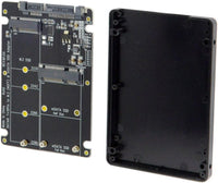 CableCC 2 in 1 Combo M.2 NGFF B-key & mSATA SSD to SATA 3.0 Adapter Converter Case Enclosure