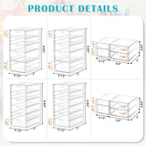 Makeup Organizer, 30 Drawers Acrylic Clear Drawer Organizer, Clear Makeup Organizer, Plastic Storage Drawers for Vanity, Bathroom, Closet, Desk