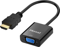 HDMI to VGA, Gold-Plated HDMI to VGA Adapter (Male to Female) for Computer, Desktop, Laptop, PC, Monitor, Projector, HDTV, Chromebook, Raspberry Pi, Roku, Xbox and More - Black