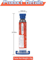 Sn42/Bi58 T4 Lead Free Solder Paste No Clean, 138℃ Melting Point (20g)