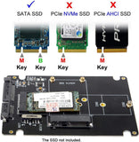 NFHK Combo M.2 NGFF B-Key & mSATA SSD to SATA 3.0 Adapter Converter Case Enclosure with Switch