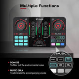 FDUCE SC11 Audio Interface, Podcast Equipment Bundle, Podcast Production Console for Youtube, Tiktok, Live Streaming, Podcast Recording, DJ&Gaming