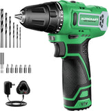 ALTOCRAFT Power Drill Cordless 12V Max,3/8" Small Electric Screwdriver Driver Tool Kit w/Battery & Charger,Keyless Chuck,Variable-Speed,LED Work Light,Compact and Lightweight for DIY Home Use