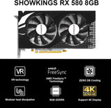 Radeon RX 580 8GB Graphics Card, 256Bit 2048SP GDDR5 AMD Video Card for Pc Gaming, DP HDMI DVI-Output, PCI Express 3.0 with Dual Fan for Office and Gaming(NEW)