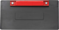 Rubber/Magnetic License Plate Holder Combo - Black Rubber/Red Magnet