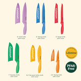 Cuisinart 12-Piece Kitchen Knife Set, Multicolor Advantage Cutlery, C55-01-12PCKS