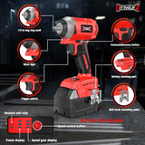 Cordless Impact Wrench for Milwaukee 18V Battery, 1/2" Impact Driver Gun High Torque 250 ft-lbs (330N.m), Brushless Power Tool with Belt Clip (Battery Not Included)