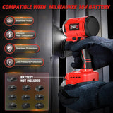 Cordless Impact Wrench for Milwaukee 18V Battery, 1/2" Impact Driver Gun High Torque 250 ft-lbs (330N.m), Brushless Power Tool with Belt Clip (Battery Not Included)