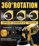 Cordless Paint Sprayer for Dewalt 20V Battery DCB206, HVLP Spray Paint Gun with 4 Nozzles and 1000ml Container for House Painting Interior and Exterior/Wood/Walls/Fence(Not Included Battery)